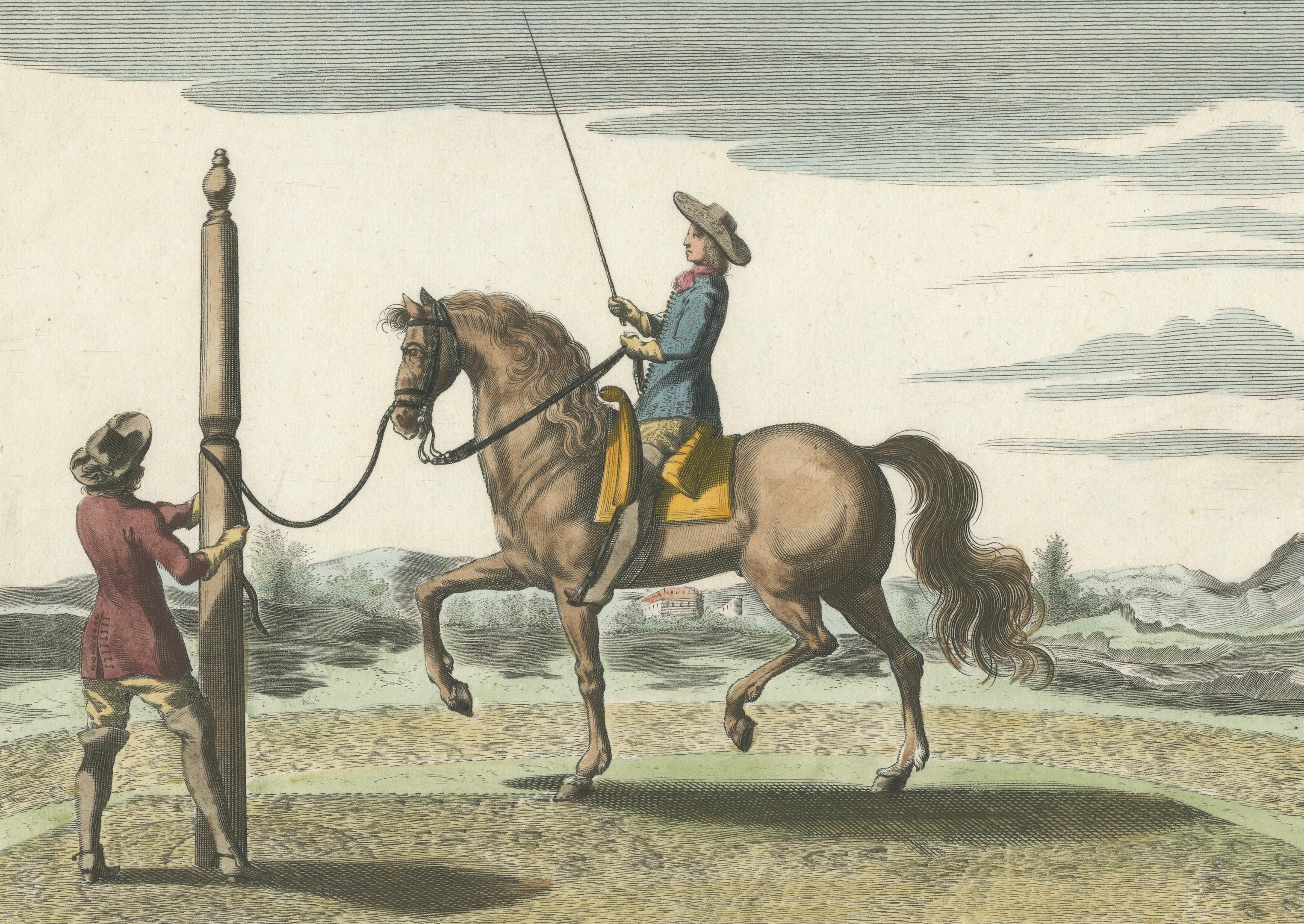 Horse Training at the Pillar – Baroque Riding School, Georg Simon Winter, 1678