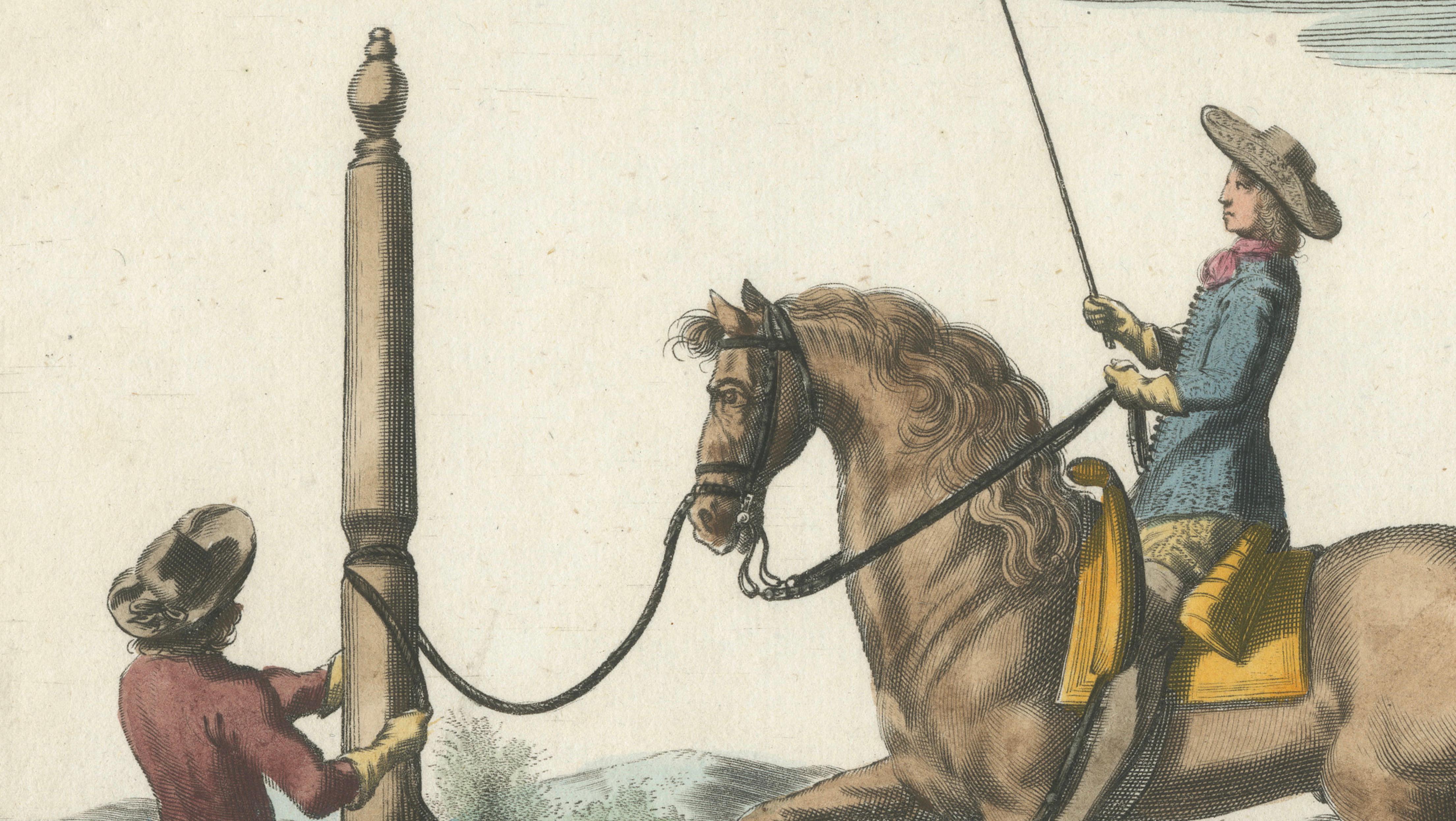 Horse Training at the Pillar – Baroque Riding School, Georg Simon Winter, 1678