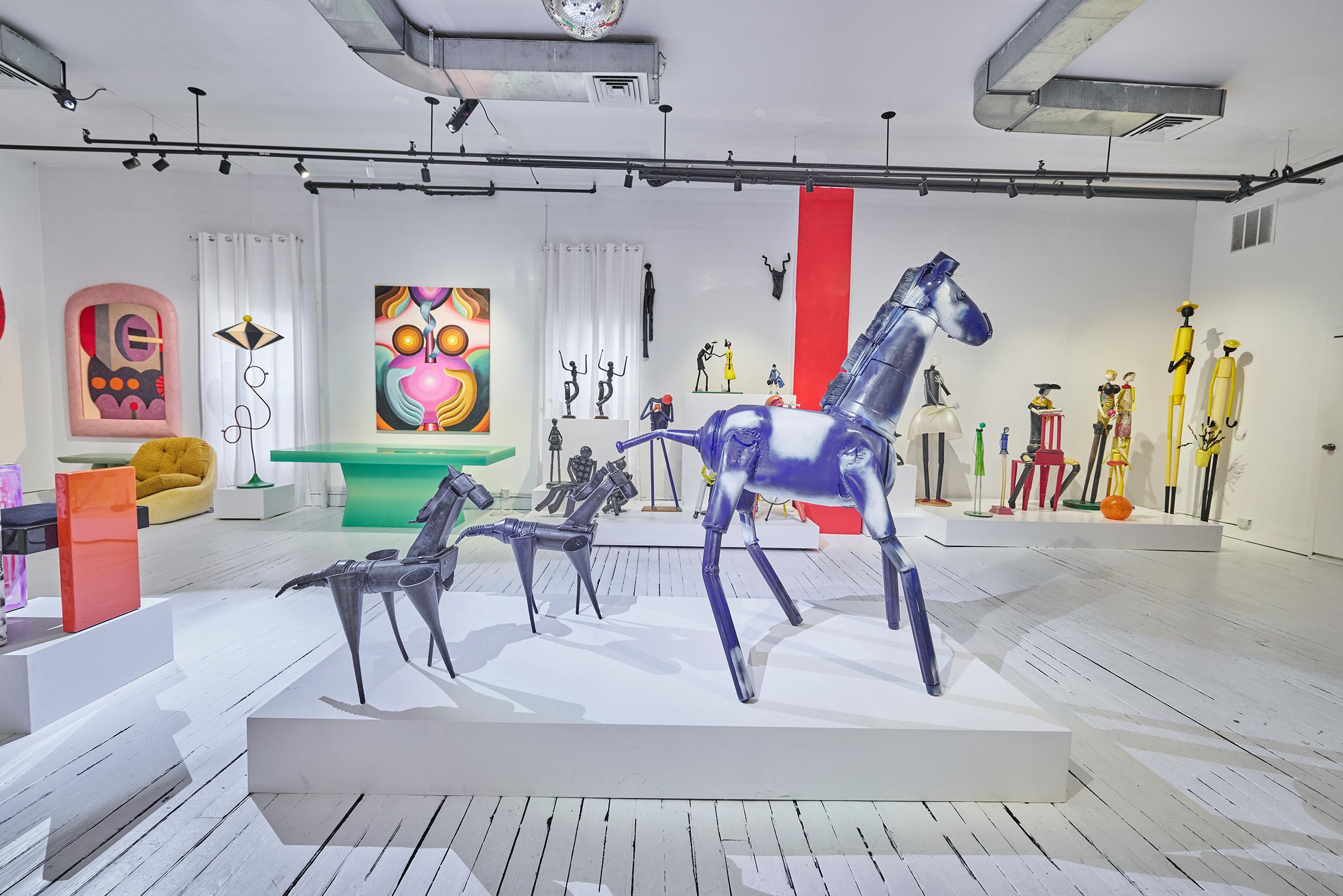 Horse With No Name Sculpture Plastic Assemblage Black 1997 by Jerry Ross Barrish In New Condition For Sale In New York, NY