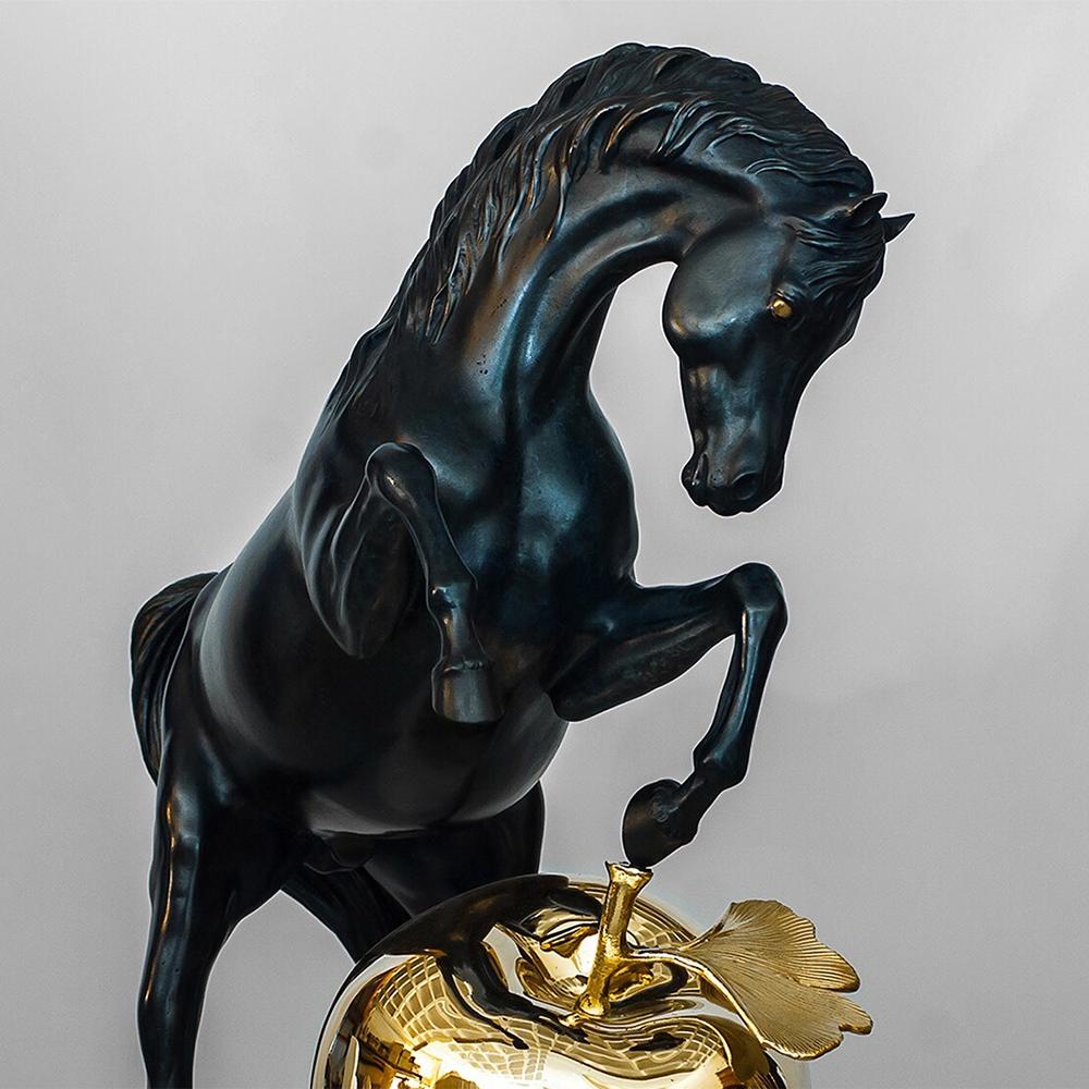 Horse with the Golden Apple Sculpture in Bronze 1