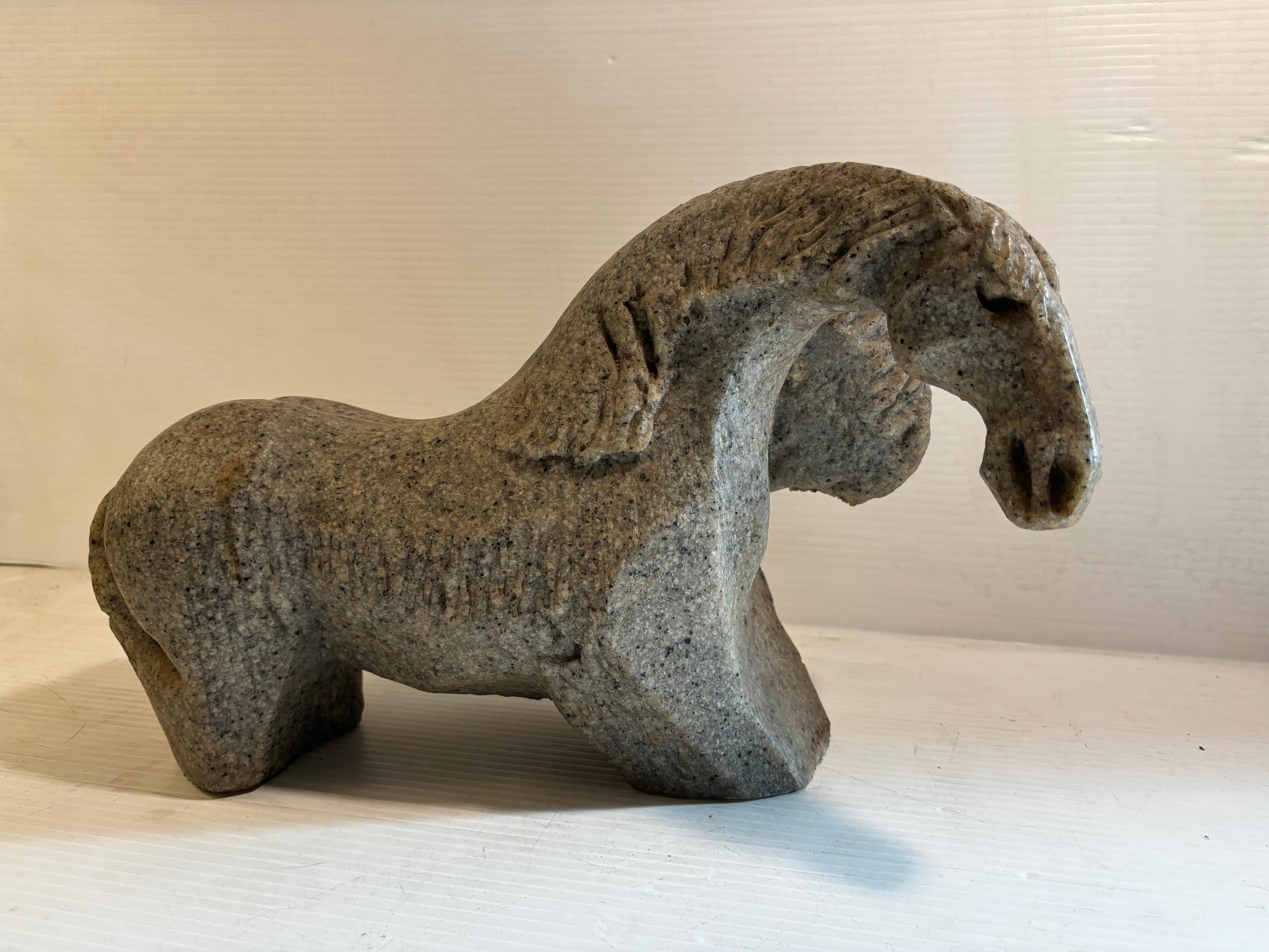 Mid-Century Modern Horse with Two Heads Sculpture by Hoi Lebadang