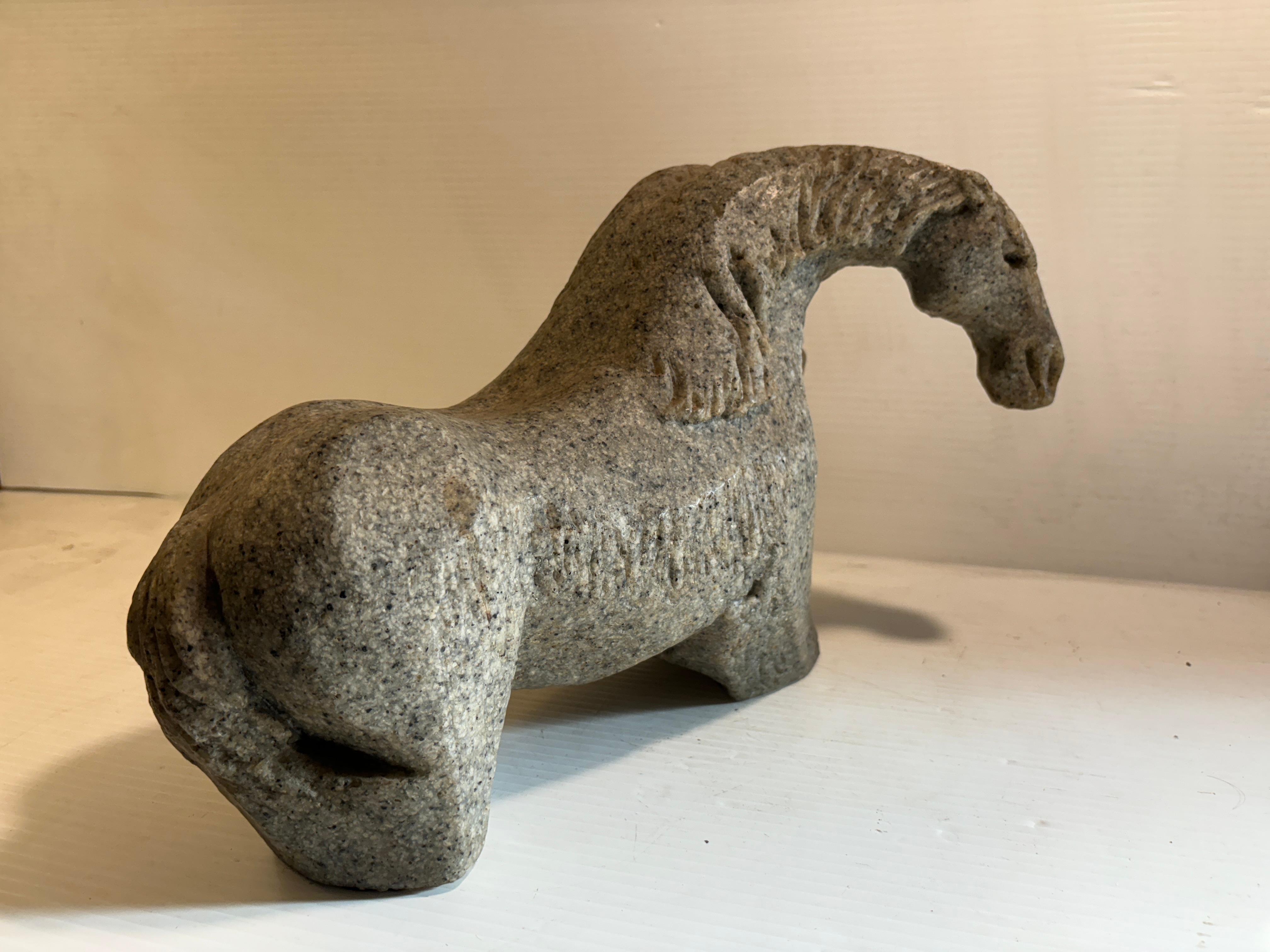 French Horse with Two Heads Sculpture by Hoi Lebadang