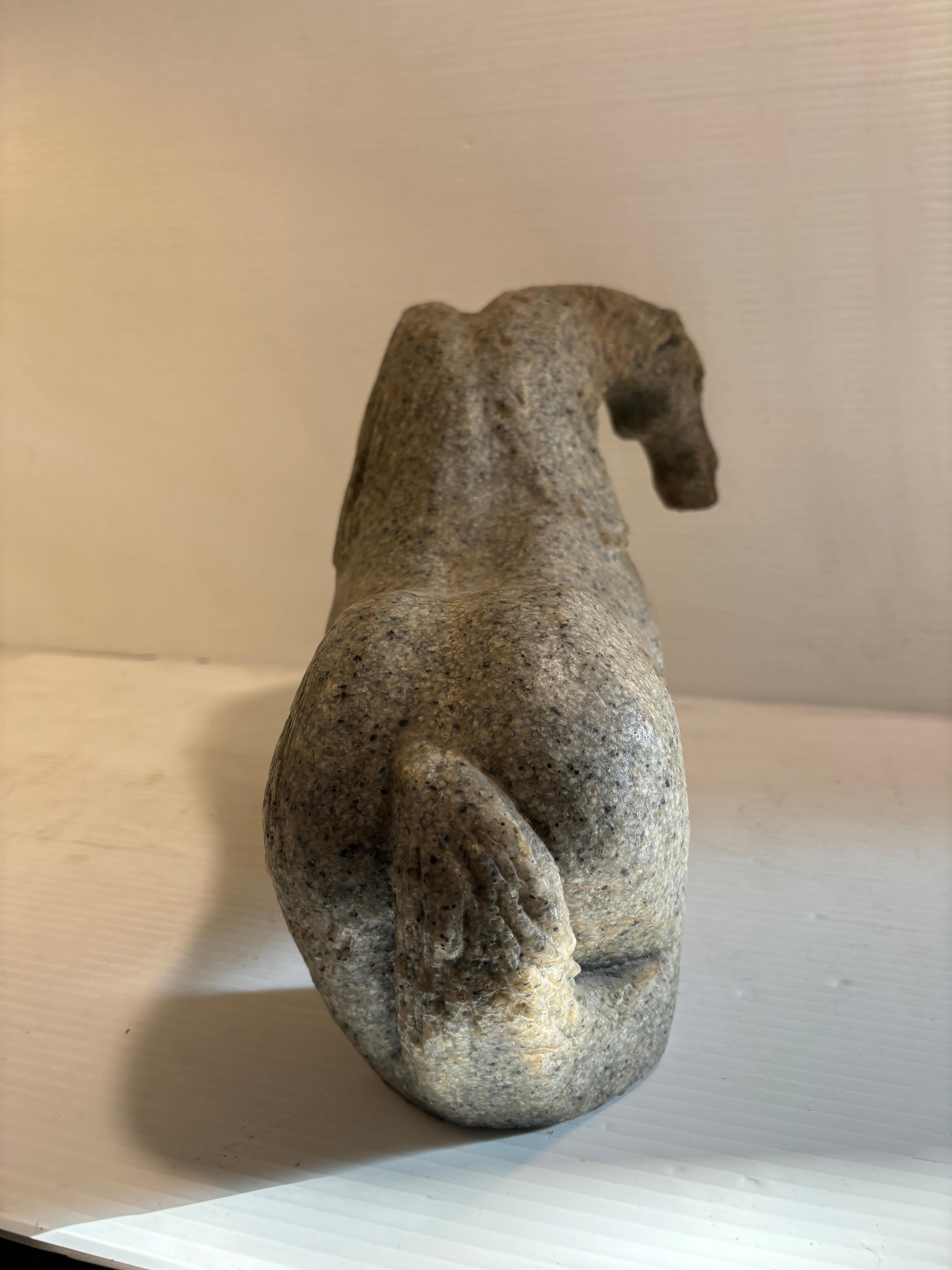 Carved Horse with Two Heads Sculpture by Hoi Lebadang