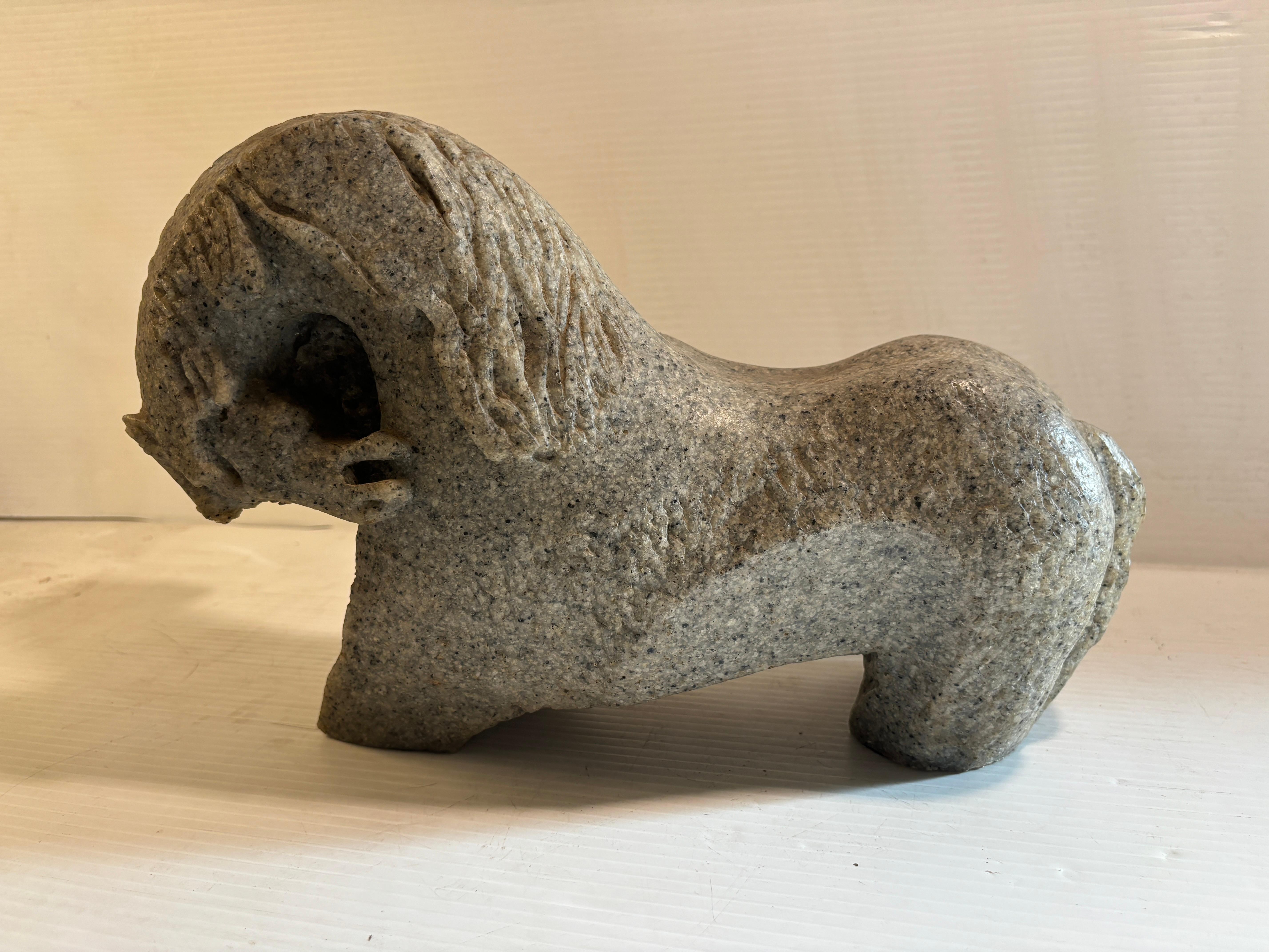 20th Century Horse with Two Heads Sculpture by Hoi Lebadang