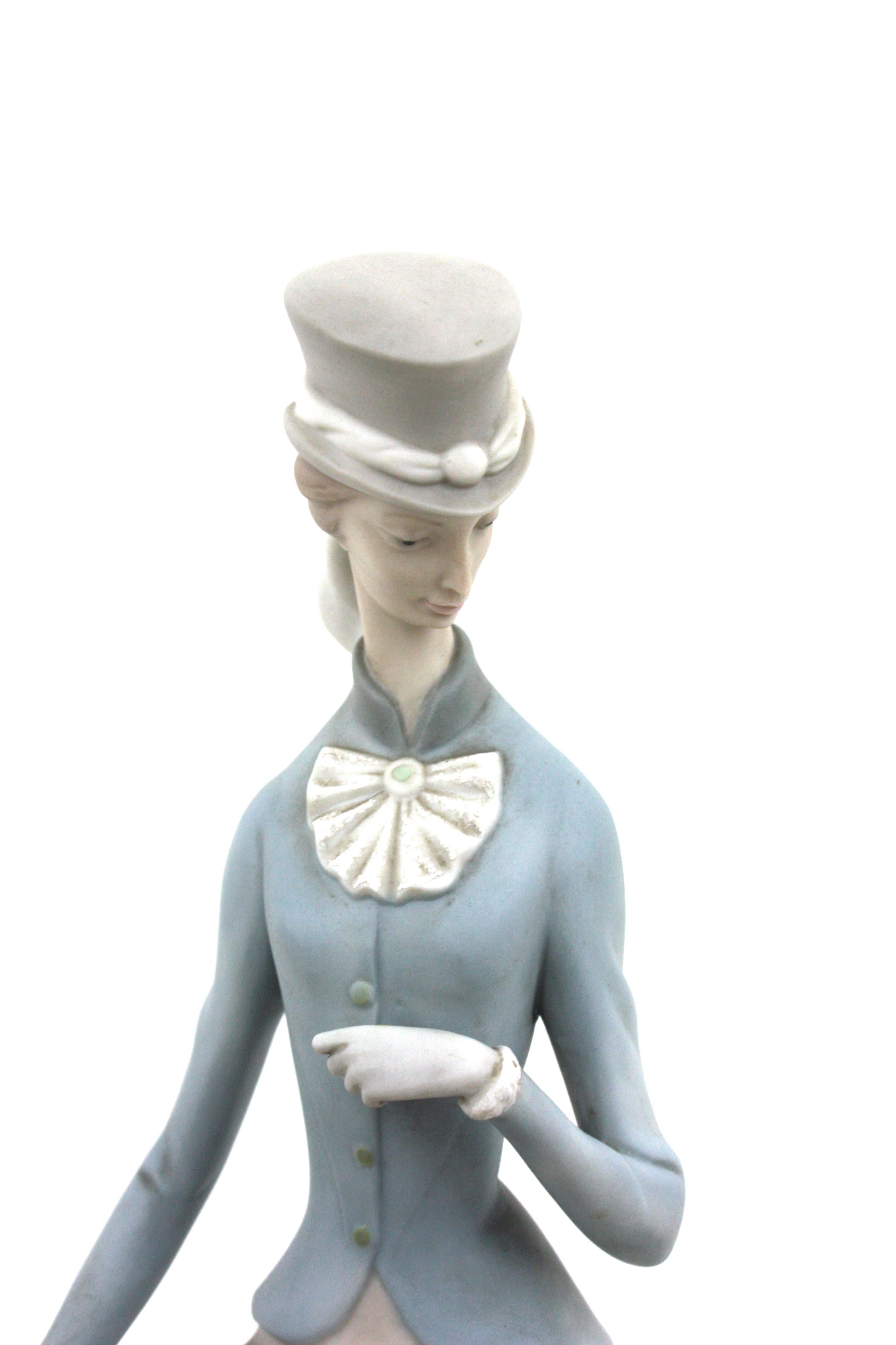 Large Spanish Horse Woman Porcelain Sculpture by Lladro, 1960s For Sale 5