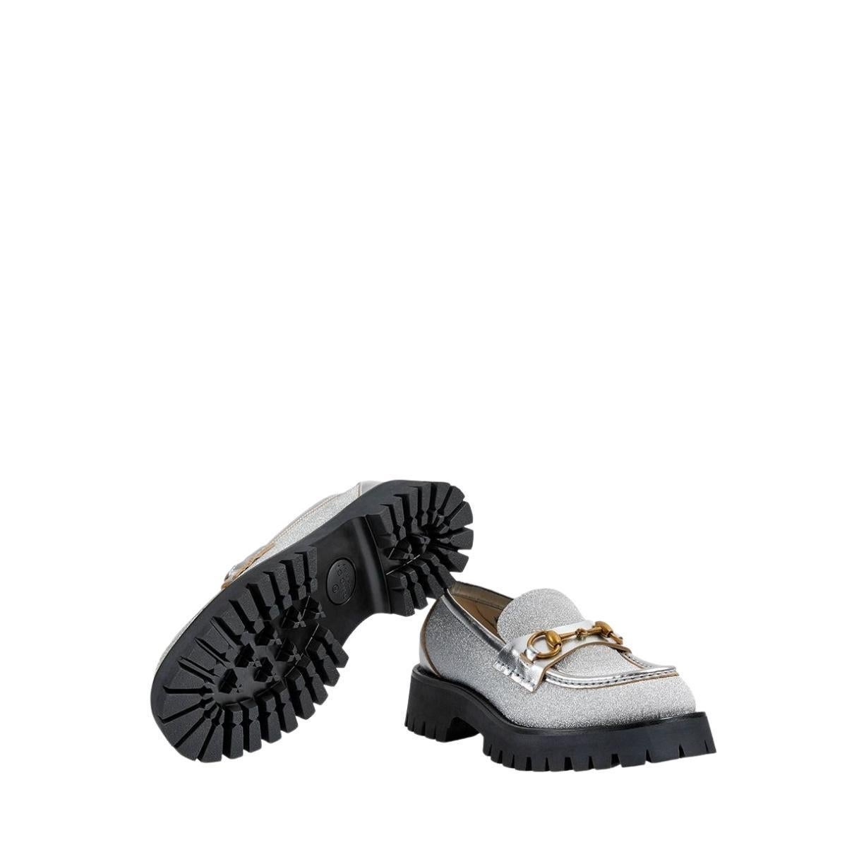 silver lug loafers