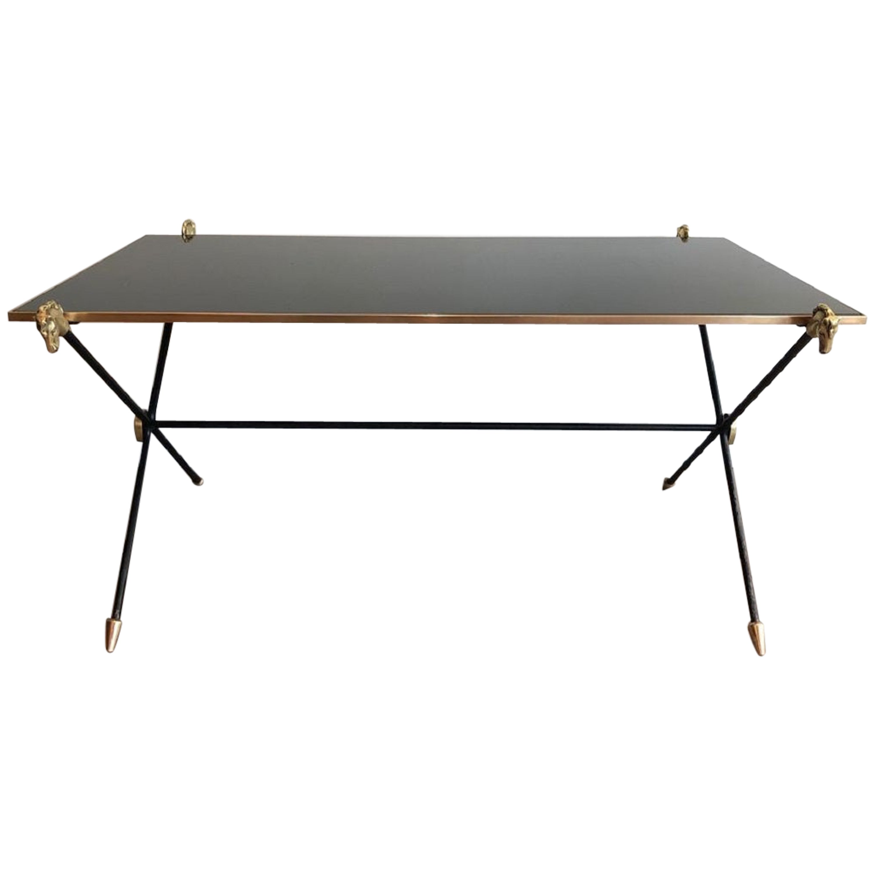 Horseheads and horseshoes Coffee Table by Maison Jansen