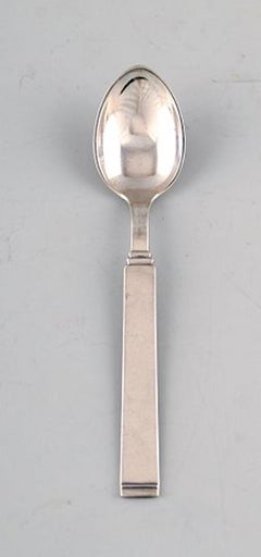 Horsens Denmark, "Funkis III", 10 Pcs, coffee Spoon, Art Deco Silver Cutlery