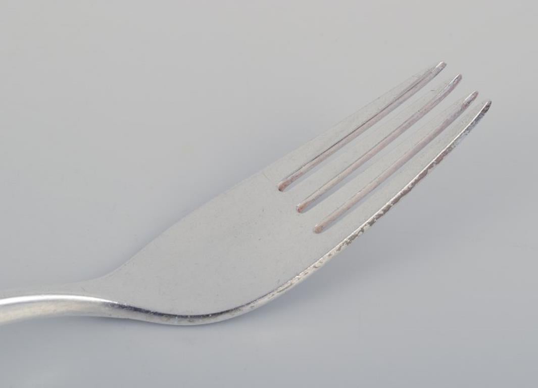 Danish Horsens Silver. A set of eight lunch forks in 830 silver. For Sale