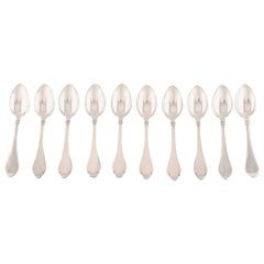 Horsens Silver, Denmark W & S Sørensen, 9 Pieces, Bernstoff Table Spoons