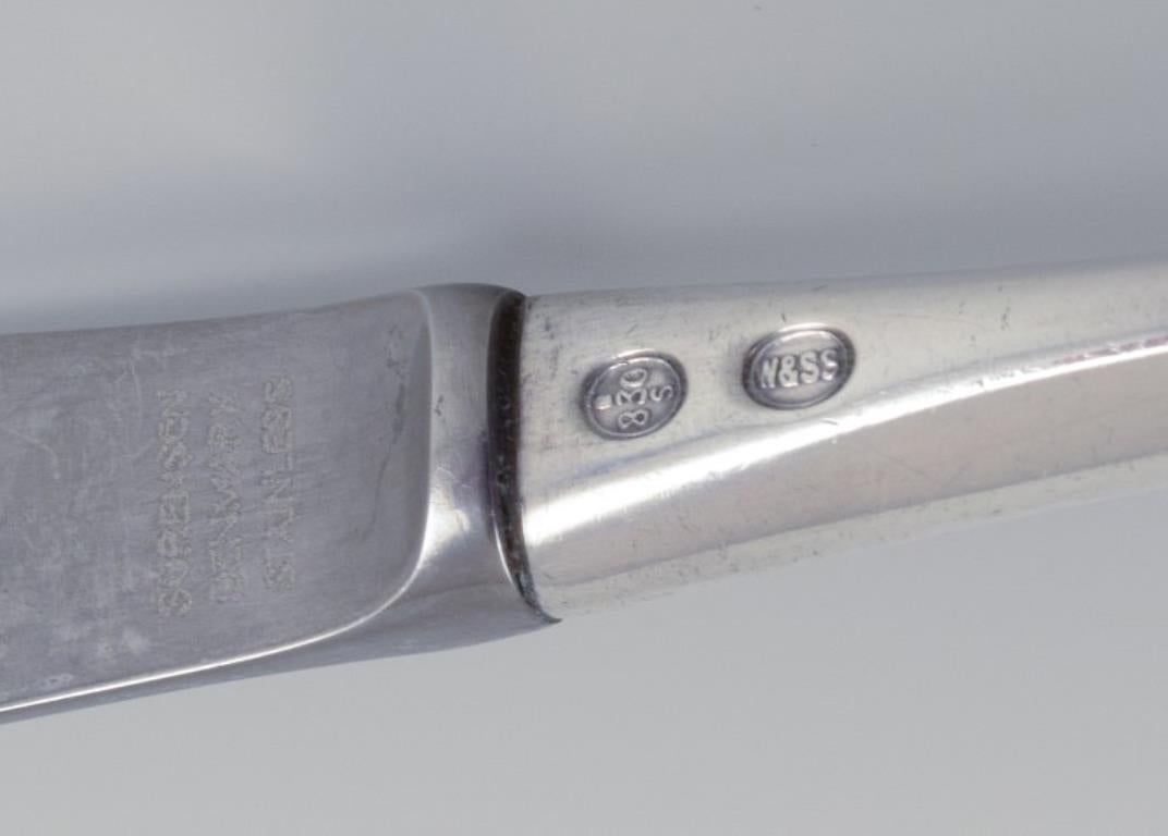 Mid-20th Century Horsens Silver. Fruit knife in 830 silver with a stainless steel blade. For Sale