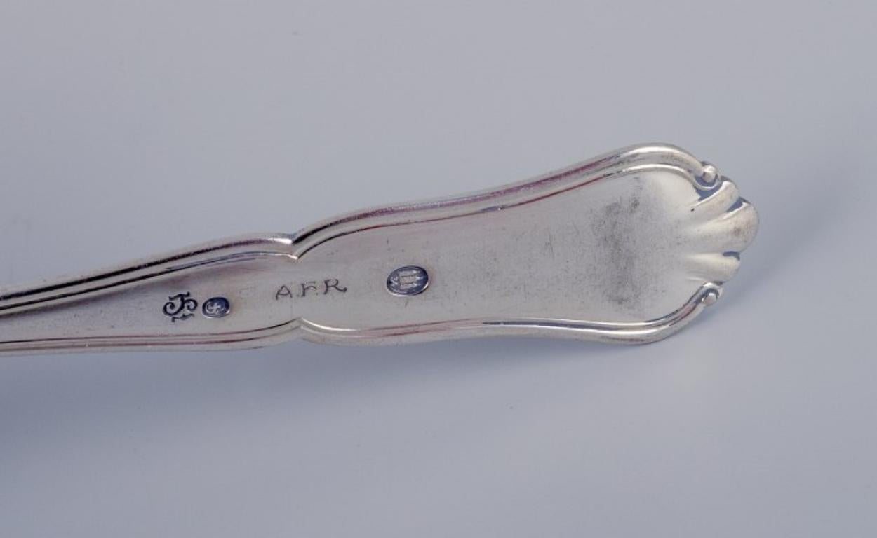 Horsens Silver. Set of five cake forks in 830 silver. From the 1930s.  In Excellent Condition For Sale In Copenhagen, DK