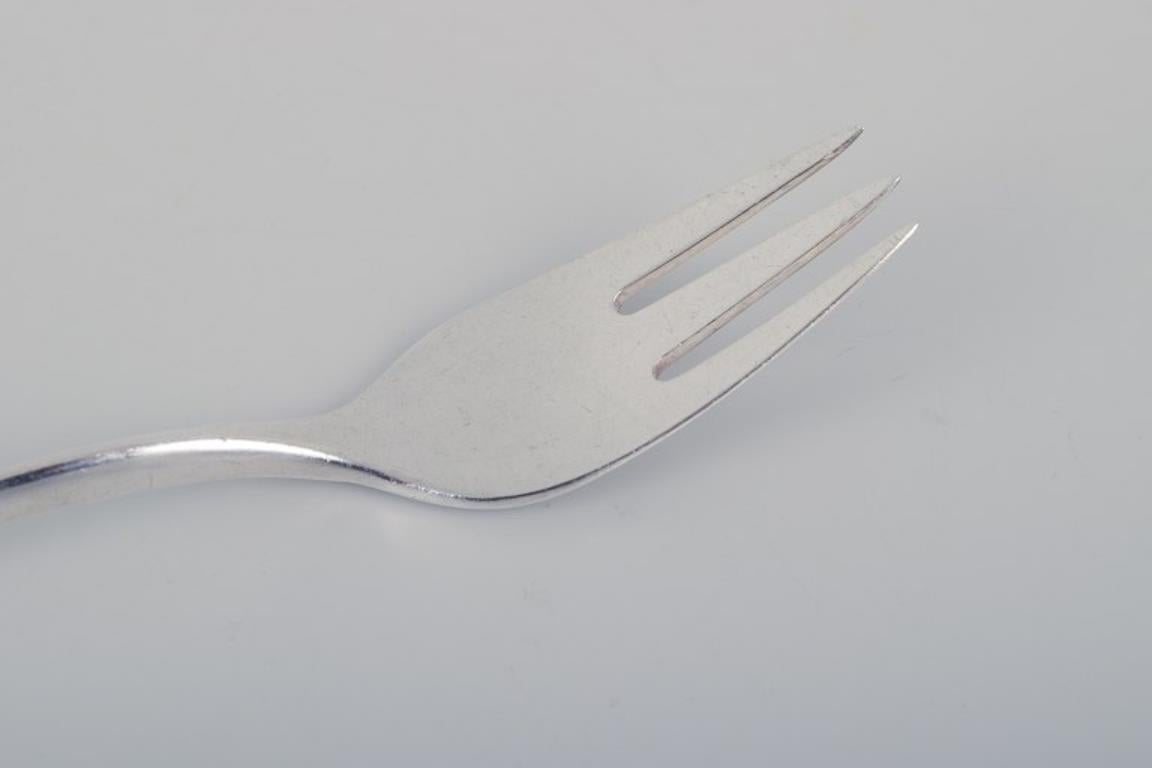 Danois A. Silver. Set de dix fourchettes à pâtisserie en A. Silver 830. en vente