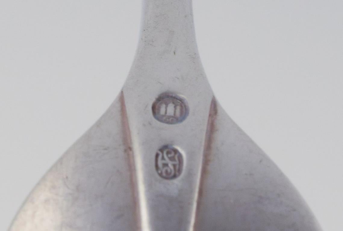 Milieu du XXe siècle A. Silver. Set de dix fourchettes à pâtisserie en A. Silver 830. en vente