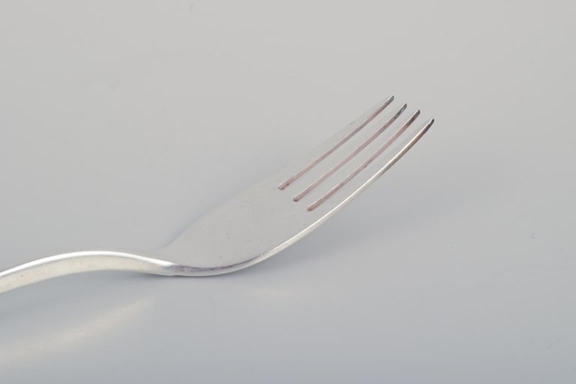 Horsens Silver. Zwei Tafelgabeln aus 830er Silber. Modernes und schlankes Design. (Dänisch) im Angebot