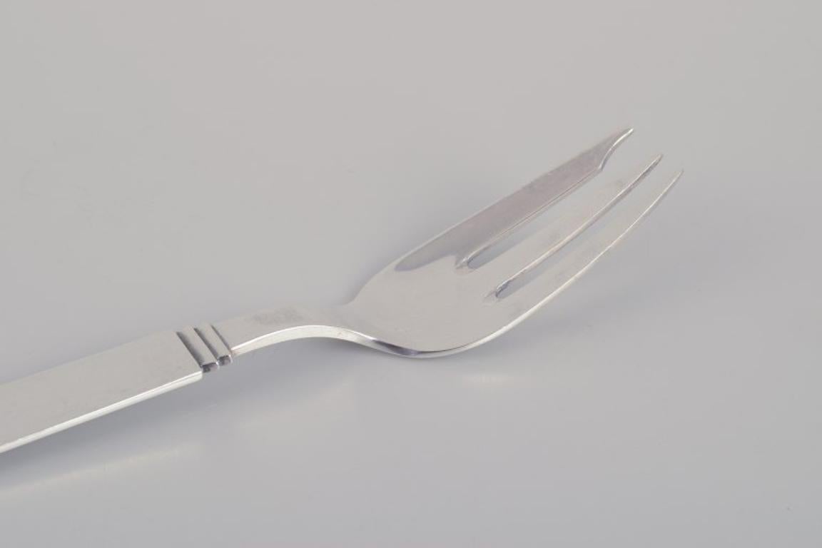 Danois Horsens Sølv. Ensemble de neuf fourchettes à pâtisserie danoises en argent 830. Style Art déco. en vente