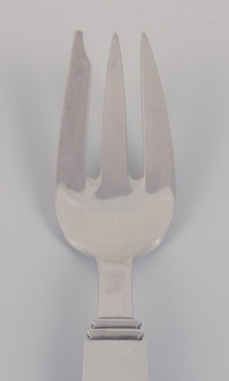 Horsens Sølv. Ensemble de neuf fourchettes à pâtisserie danoises en argent 830. Style Art déco. en vente 1