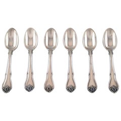 Horsens Sølvvarefabrik 'Denmark', Set of 6 Coffee Spoons in Silver, 1930
