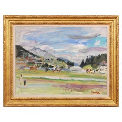 Vintage “Horserace at St. Moritz” by Germaine Verna