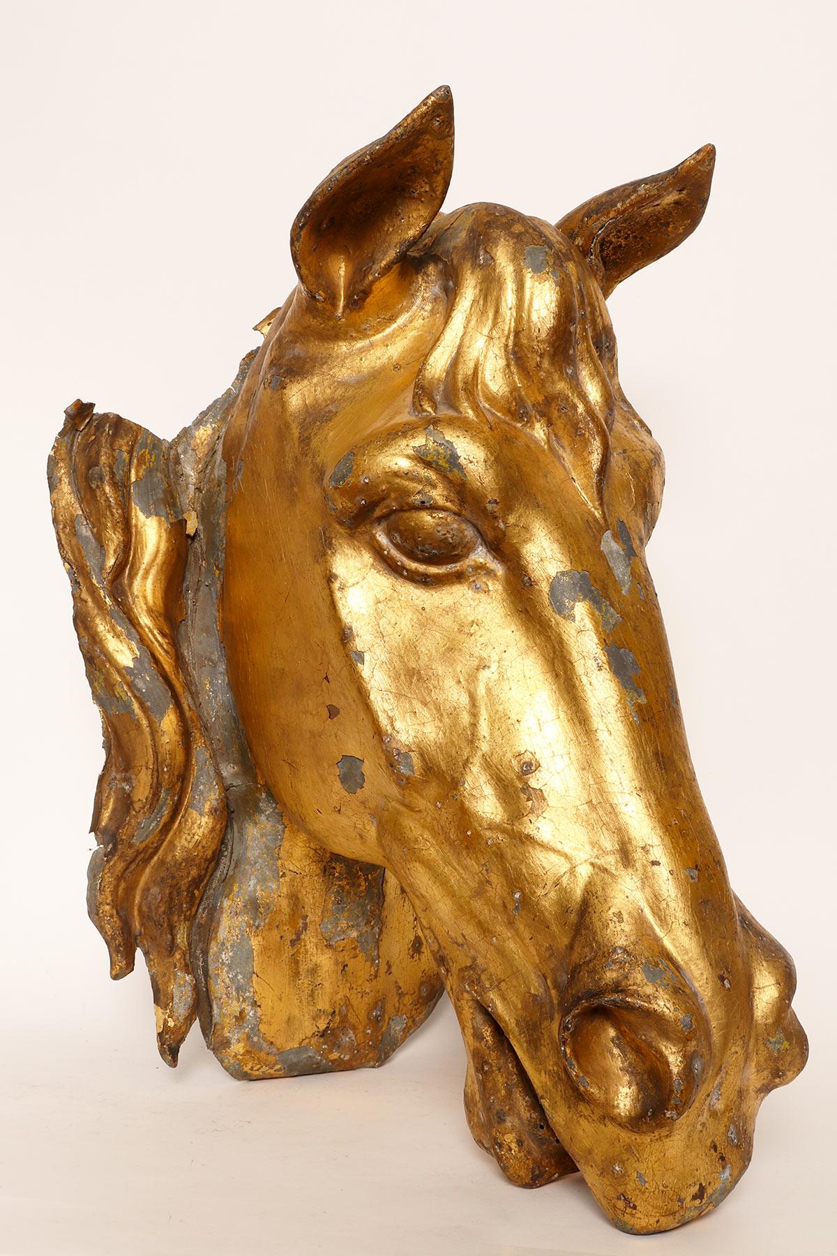 19th Century Horse’s Head Sculpture, Decorative Part of an English Country House England 1870 For Sale