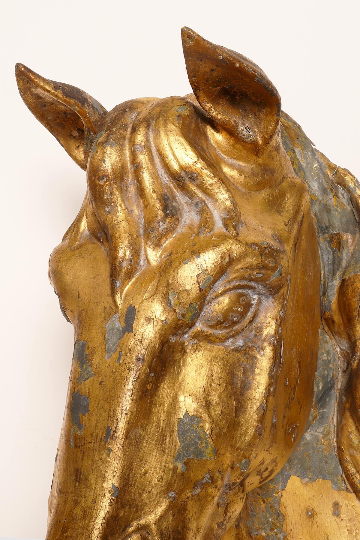 Horse’s Head Sculpture, Decorative Part of an English Country House England 1870 For Sale 2