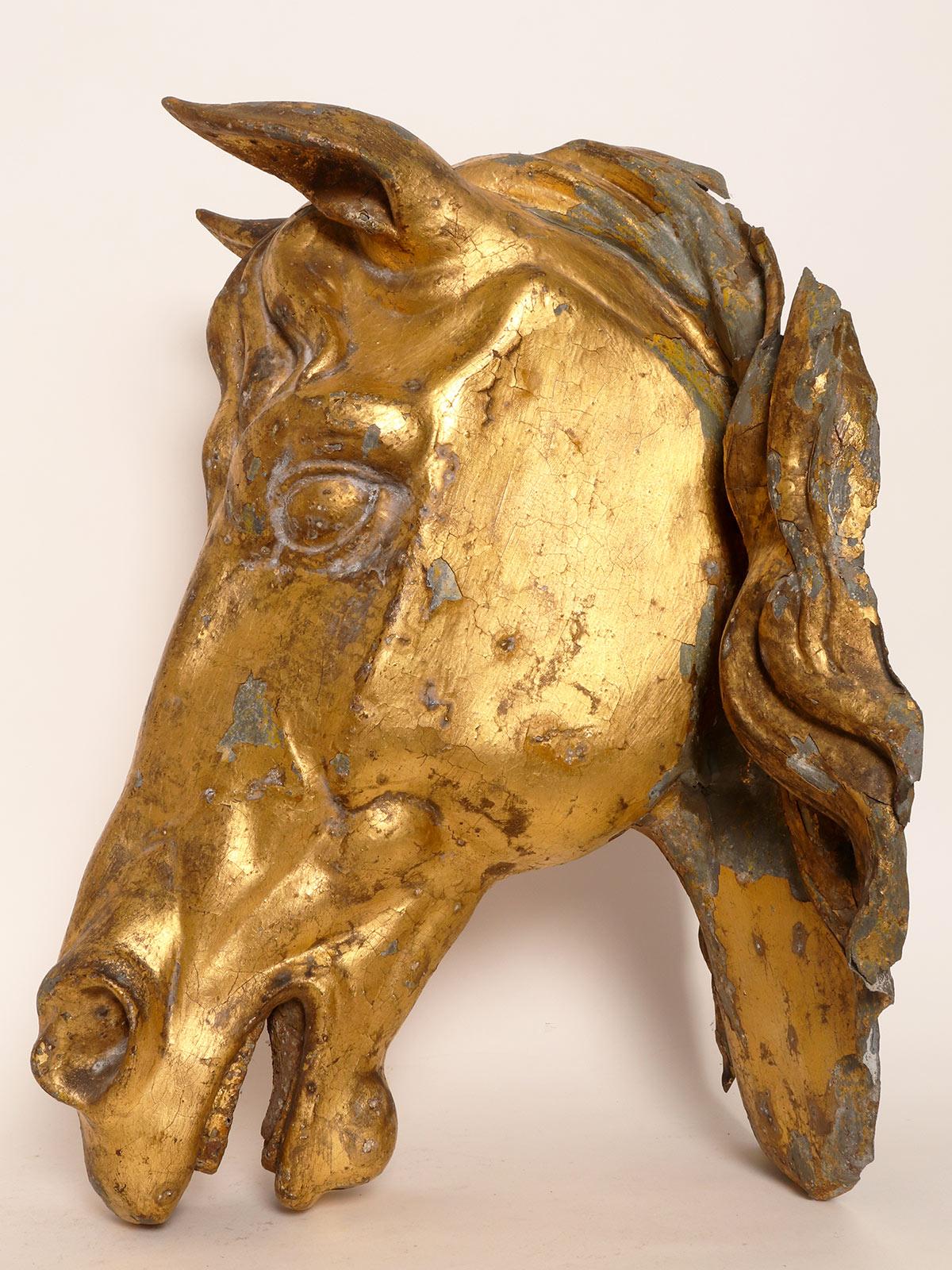 Horse’s Head Sculpture, Decorative Part of an English Country House England 1870 For Sale 4
