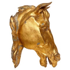 Antique Horse’s Head Sculpture, Decorative Part of an English Country House England 1870