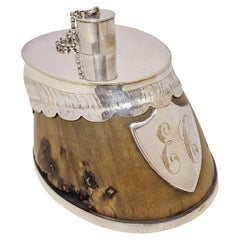 Horse's Hoof and Silver Alcohol Lamp
