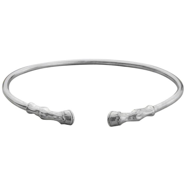 Horse's Hooves Bangle in Sterling Silver For Sale
