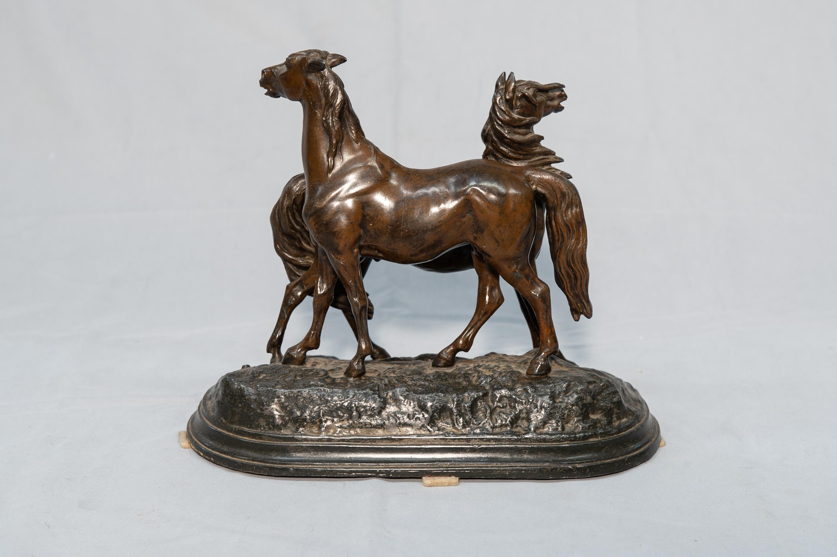 Beaux Arts Horses Statue For Sale