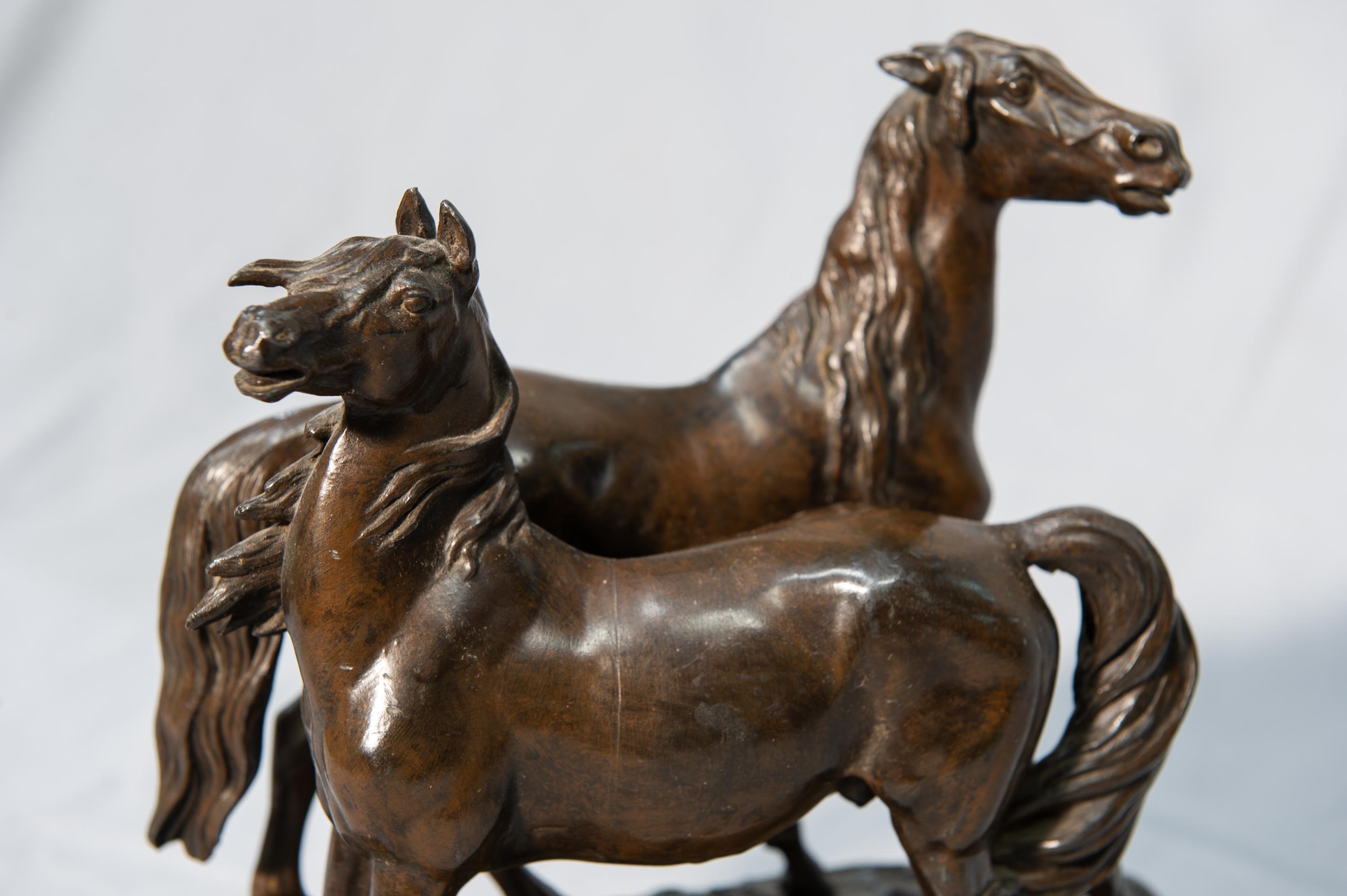 Bronzed Horses Statue For Sale