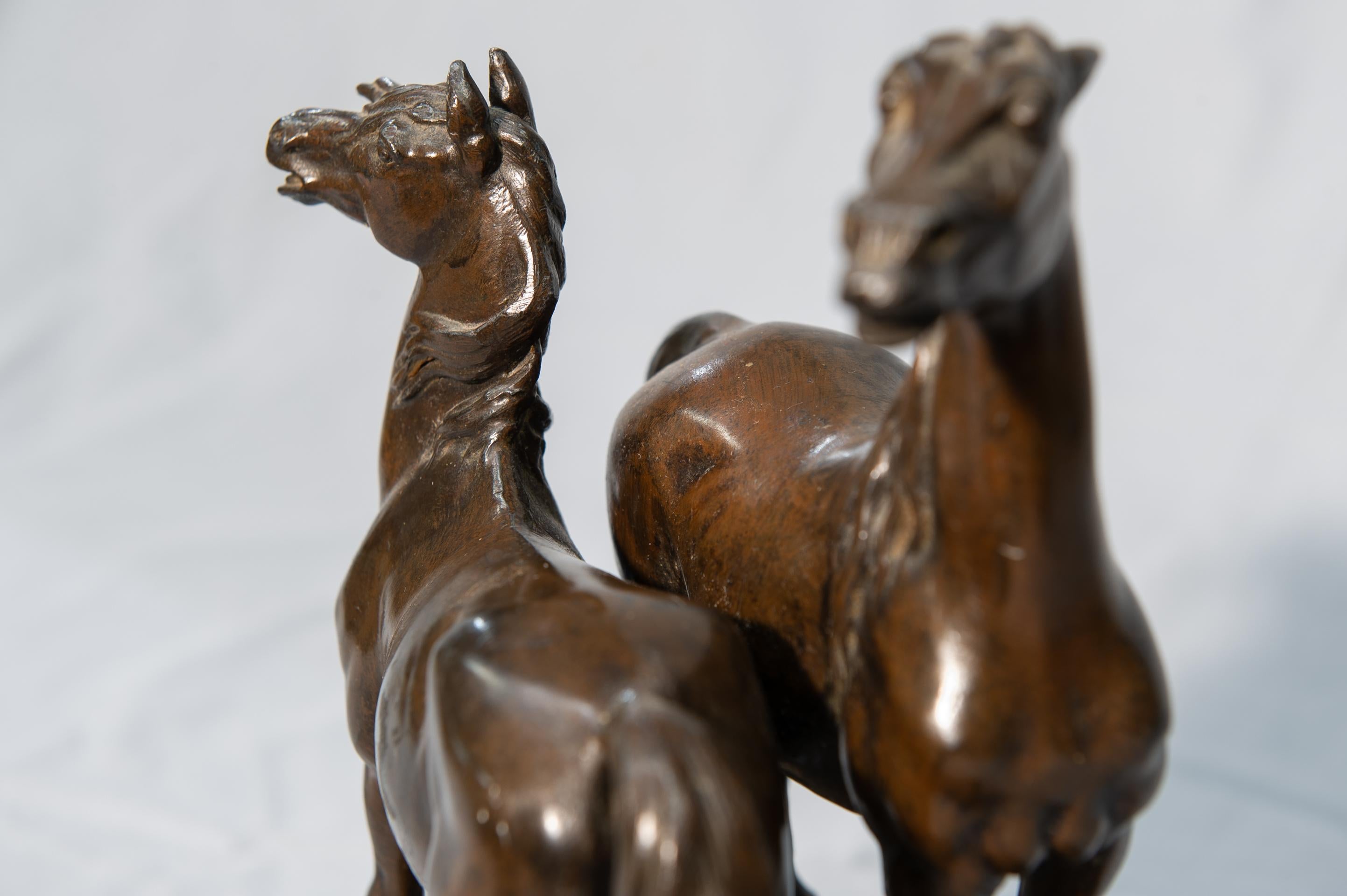 Horses Statue In Excellent Condition For Sale In Alessandria, Piemonte