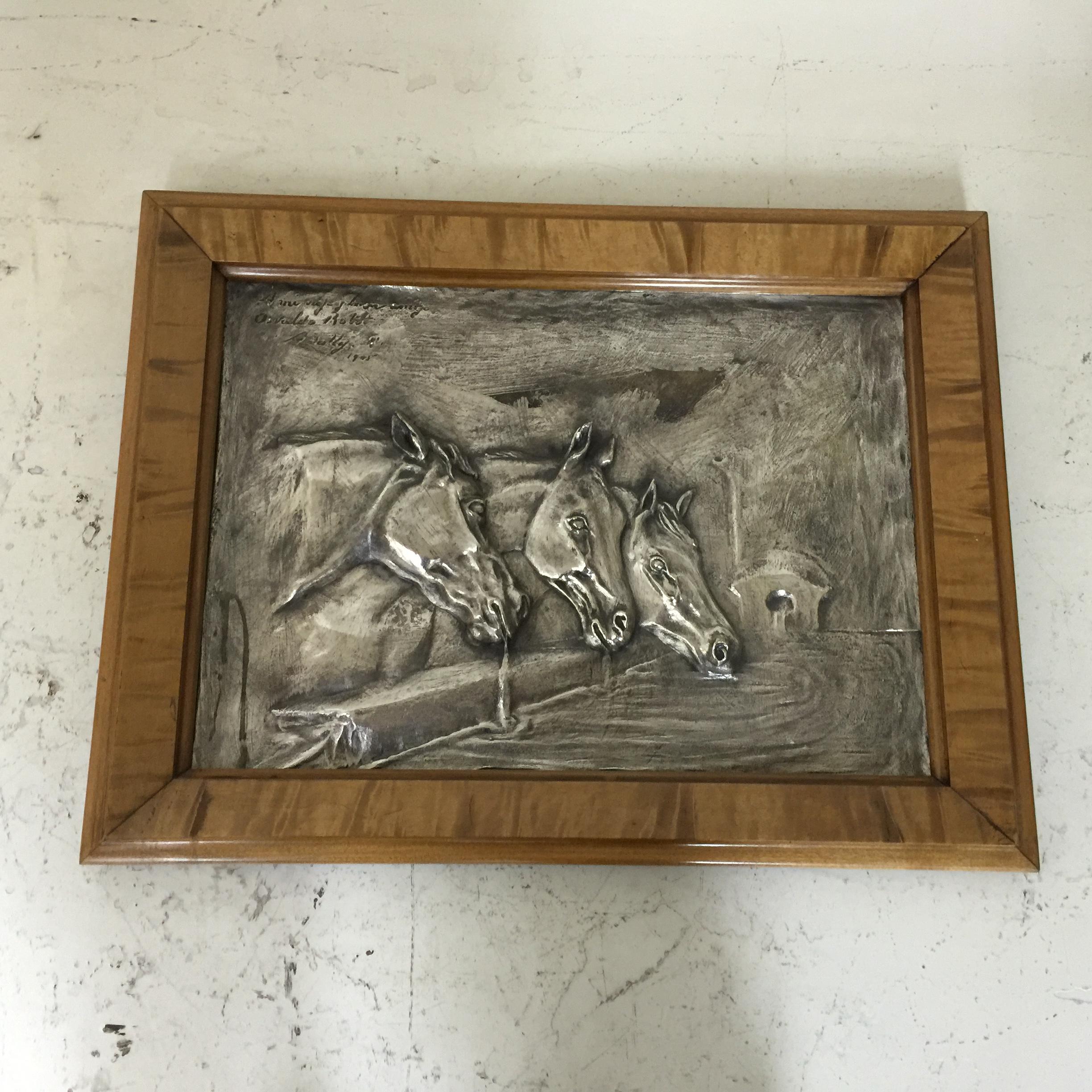 Metal Horses, Year: 1900, Style: Art  Nouveau For Sale