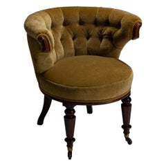 Horseshoe Back Library Armchair in Teddy Mohair from Pierre Frey