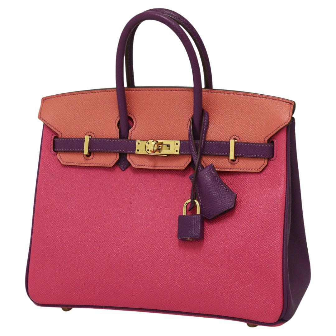 Fer à cheval Birkin 25 Tricolore rose et violet