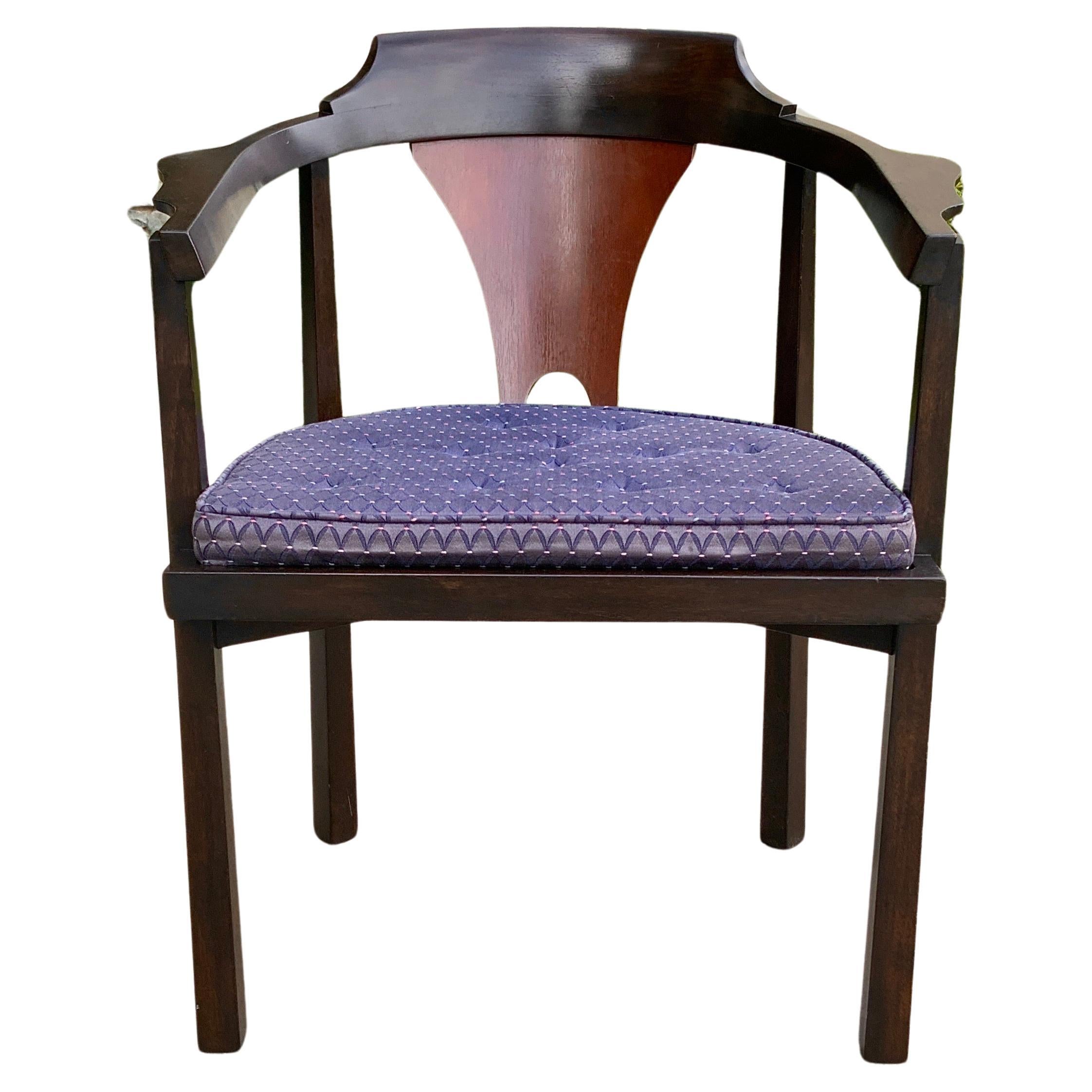 Chaise en fer à cheval par Edward Wormley pour Dunbar, mi-siècle moderne en vente