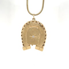 Horseshoe Diamond Gold Locket