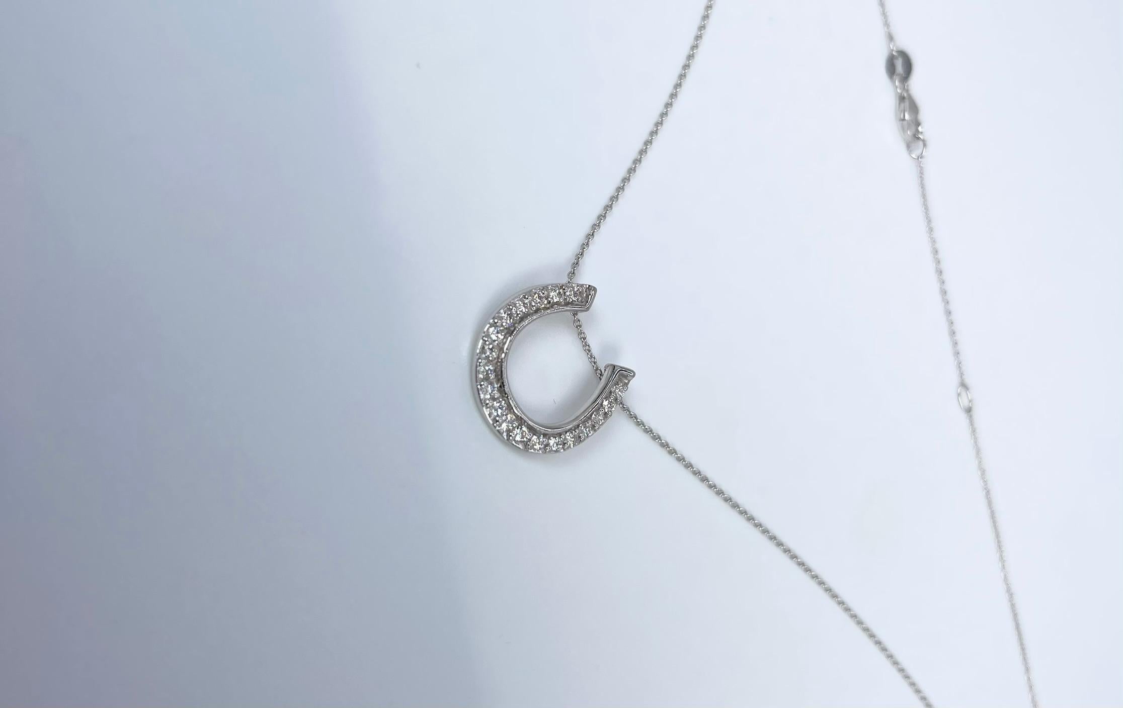 horseshoe diamond necklace