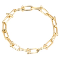Horseshoe Link Bracelet Solid 18K Gold 10.67g R2033