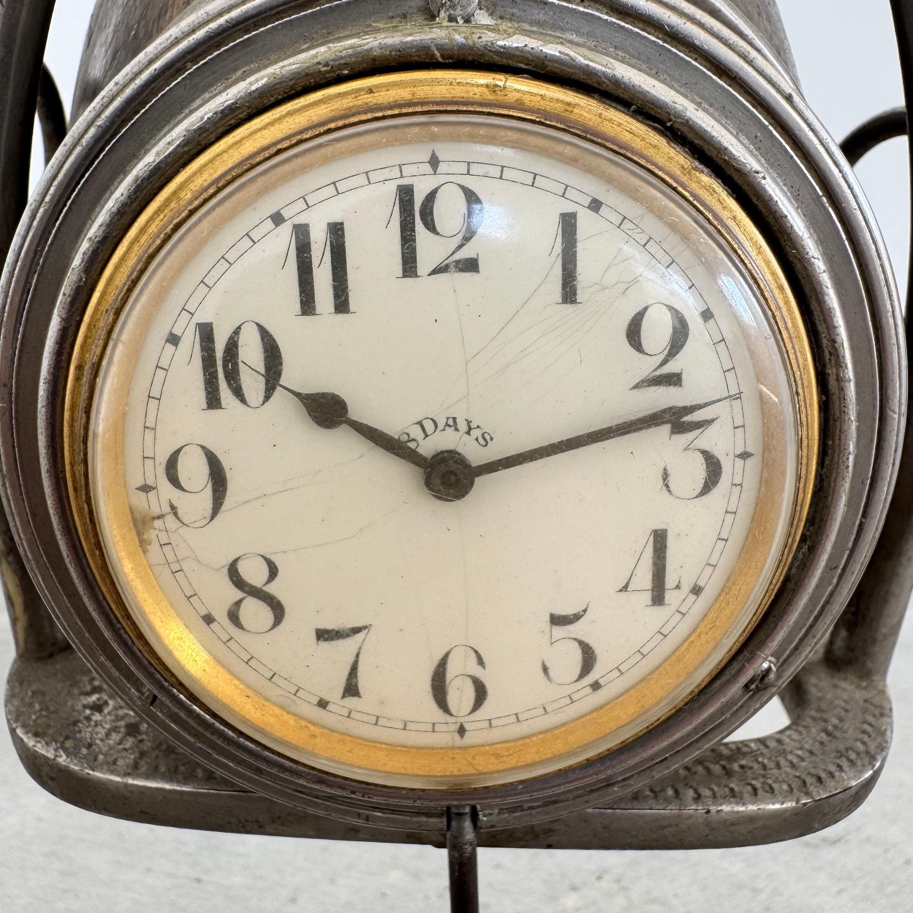 Horloge de table en fer à cheval par Hermès, années 1930 France en vente 2
