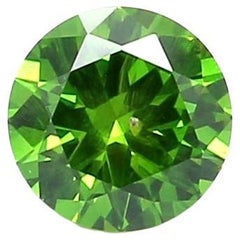 Pferdeschwanz-Einschluss 0,67 Karat russischer Demantoid Granat ICL zertifiziert