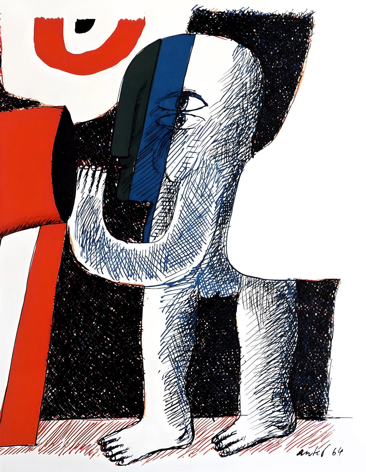 Antes, Composition, Suites nº8, Rencontres (after) - Pop Art Print by Horst Antes