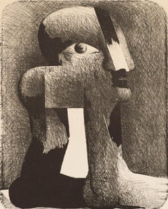 Horst Antes - Litografía de mediados del siglo XX, figura
