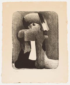 Horst Antes - Litografía de mediados del siglo XX, figura