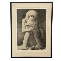 "Kopffüßler mit einer Wunde (Head-Footer with a Wound)" Lithograph by Horst Ante