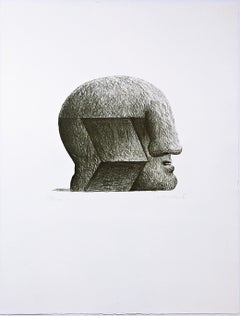 Untitled head, from the Swiss Society of Arts Portfolio (Lutze 629) Signed/N 