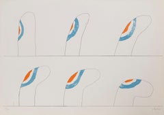 Senza titolo, litografia surrealista di Horst Antes