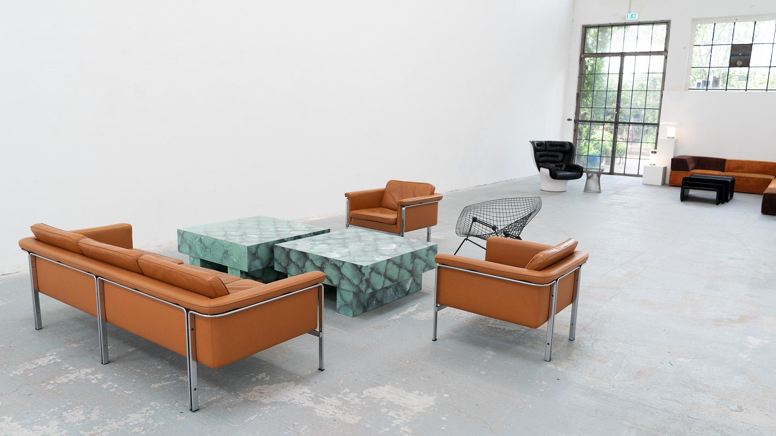 Mid-Century Modern Horst Brüning, 2 Lounge Chair for Kill International, 1967 Germany Leather