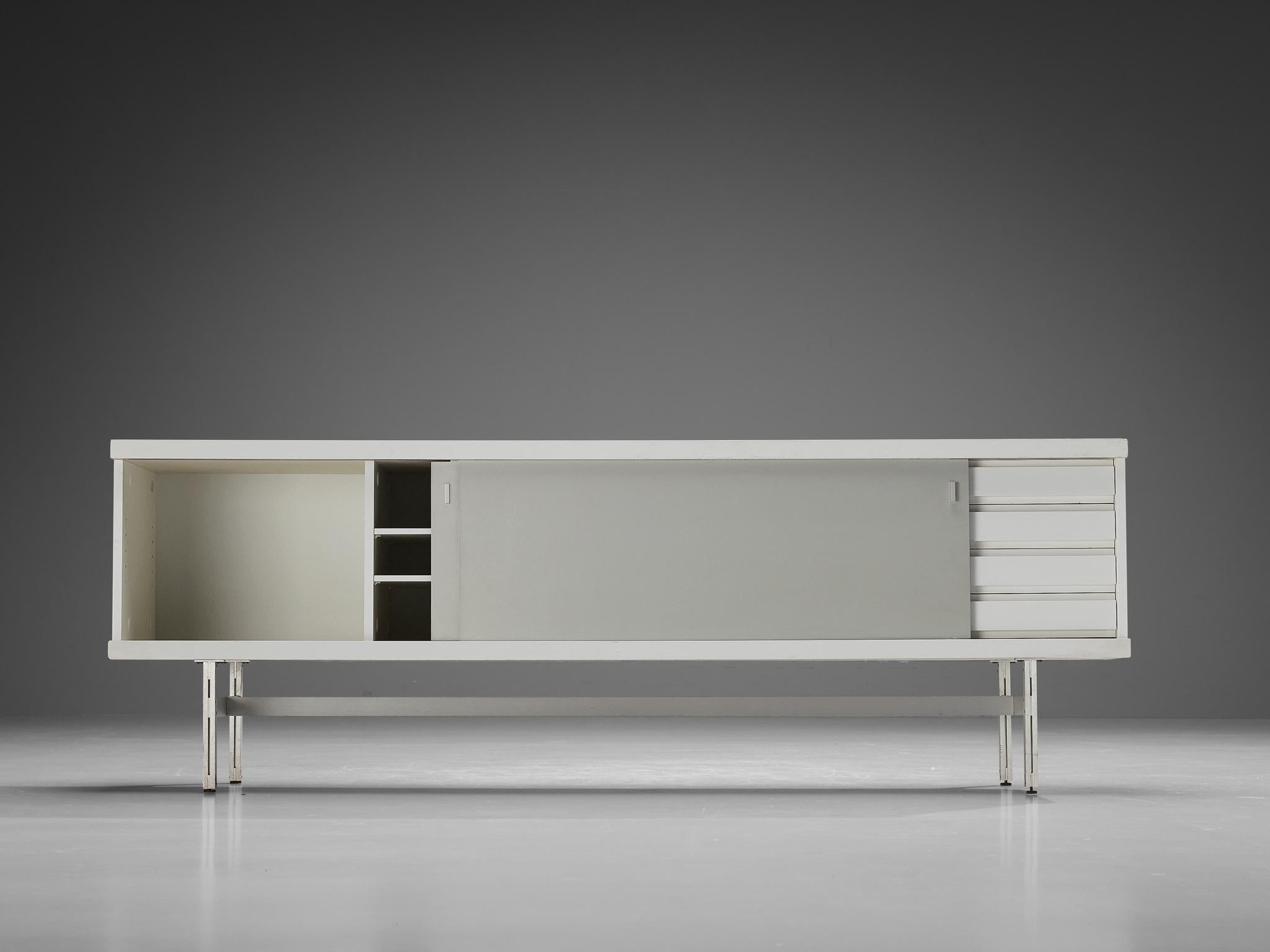 Horst Brüning für Behr Minimalistisches Sideboard mit weißem und grauem Layout  im Angebot 2