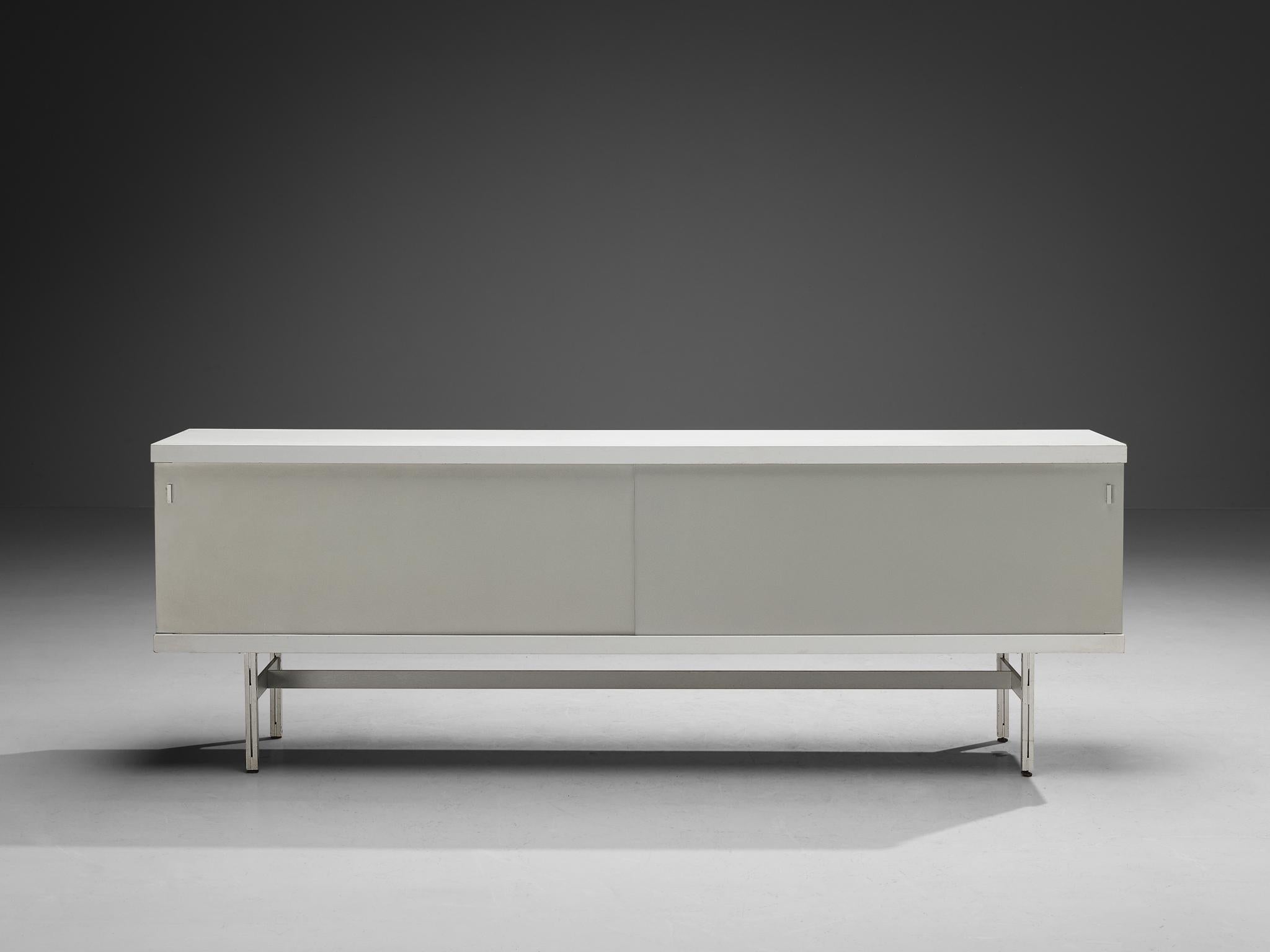 German Horst Brüning for Behr Minimalist Sideboard with White and Grey Layout  For Sale